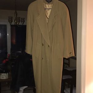 tan trenchcoat